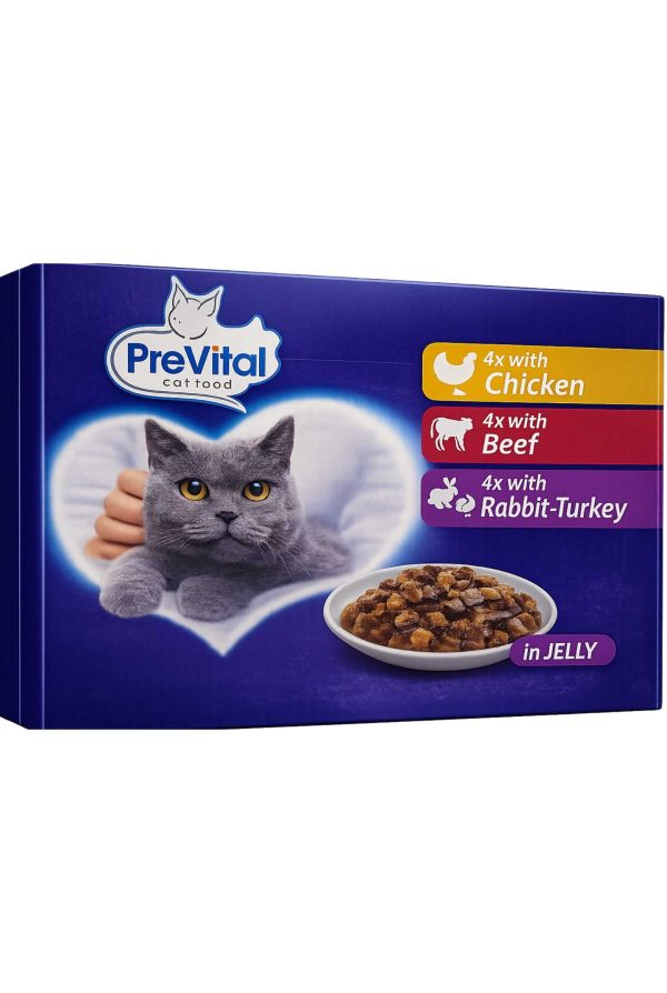 Prevital Tasakos Zselés Marhás, Nyúl Pulyka, Csirke (4+4+4) 12*100g